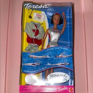 🏊‍♀️ Swimming Champion Teresa Barbie (Mattel #24649, 1999)USA Olympic Edition